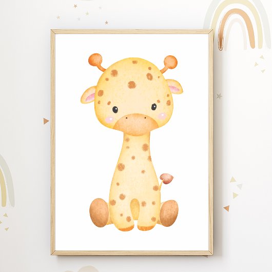 Mooie Giraffe Kinderkamer Poster Kinderkamer Decor