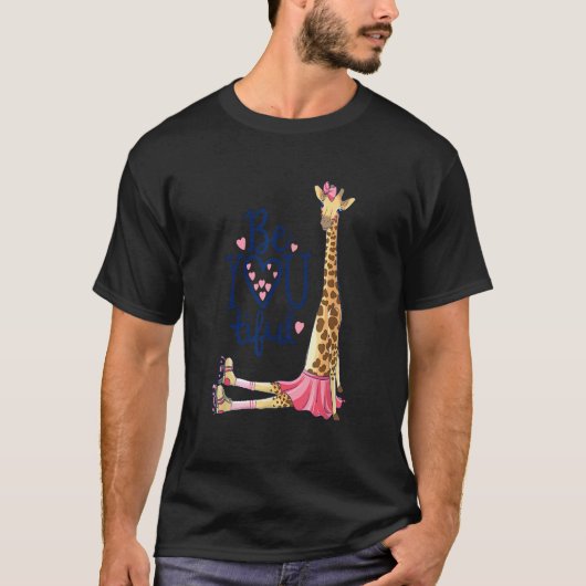 Mooie Giraffe laat je Giraffe zien T-shirt (Voorkant)
