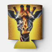 Mooie Giraffe met een gouden glitter Blikjeskoeler (Achterkant)