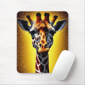 Mooie Giraffe met een gouden glitter Muismat (Met muis)