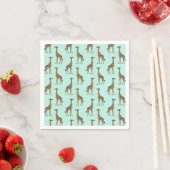 Mooie Giraffe Mint en Goud Servet (Insitu)