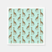 Mooie Giraffe Mint en Goud Servet (Voorkant)