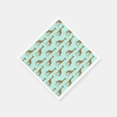 Mooie Giraffe Mint en Goud Servet (Hoek)