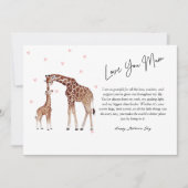 Mooie giraffe Moederdag kaart (Voorkant)