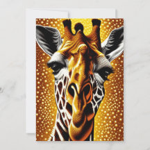 Mooie Giraffe op een Glitter Gold-achtergrond
