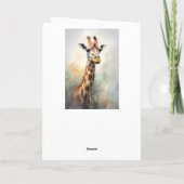 Mooie Giraffe Portret Verjaardag Kaart (Achterkant)