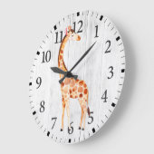 Mooie giraffe wandklok (Hoek)