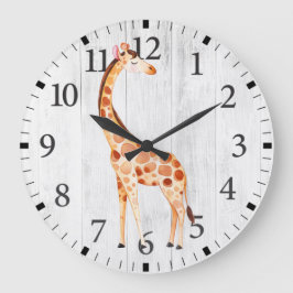 Mooie giraffe wandklok
