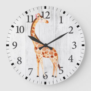 Mooie giraffe wandklok
