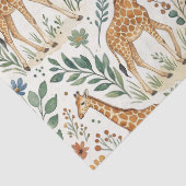 Mooie Giraffe Watercolor Patroon Tissuepapier (Detail)
