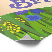 Mooie giraffentekening in de tuin gepersonaliseerd poster (Hoek)