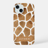 Mooie Giraffeprint Dier Thema Aangepaste Naam