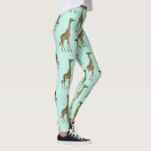 Mooie Giraffes blauw en goud Leggings (Rechts)