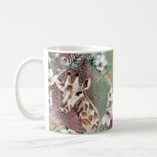 Mooie Giraffes Oerwoud Safari Coffee Mok, Cup Koffiemok (Links)