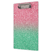 Mooie, girale trendypink groene faux glitter klembord (Links)