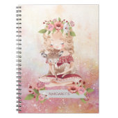 Mooie Girl Deer Lovely Illustration  Notitieboek (Voorkant)