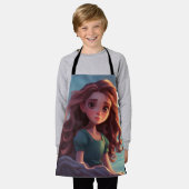 Mooie Girl's print Schort (Gedragen)