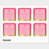 Mooie Girly Product Verpakking Label Roze en Goud (Vel)