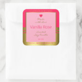 Mooie Girly Product Verpakking Label Roze en Goud (Tas)