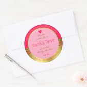 Mooie Girly Product Verpakking Label Roze en Goud (Envelop)