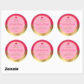 Mooie Girly Product Verpakking Label Roze en Goud (Vel)