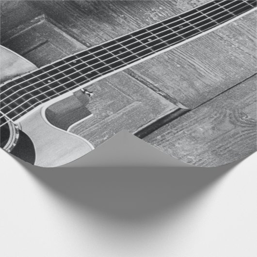 Mooie gitaar cadeaupapier (Hoek)