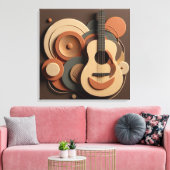 Mooie gitaar canvas afdruk (Insitu (Woonkamer))