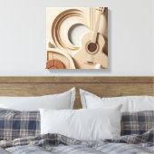 Mooie gitaar canvas afdruk (Insitu (Slaapkamer))