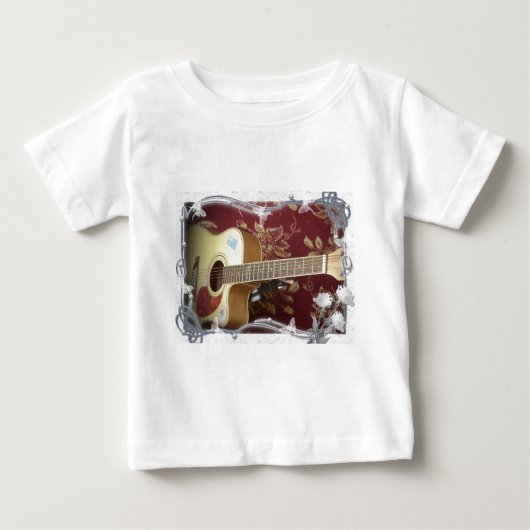 Mooie  gitaar met een Afrikaans motief (Voorkant)