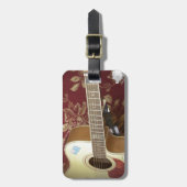 Mooie  gitaar met een Afrikaans motief Bagagelabel (Voorkant verticaal)