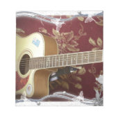 Mooie  gitaar met een Afrikaans motief Notitieblok (Voorkant)