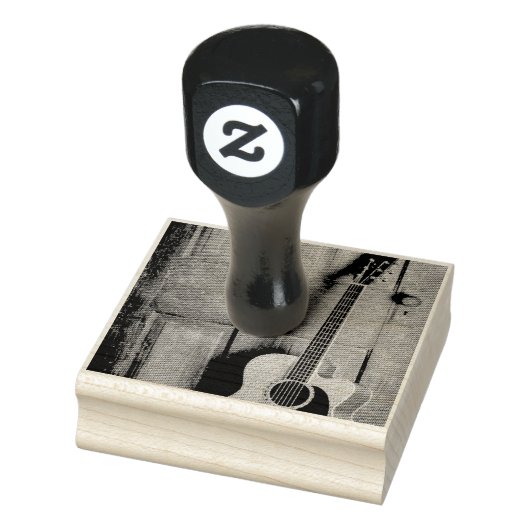 Mooie gitaar rubberstempel (Stempel)