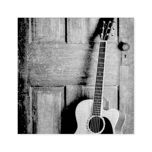 Mooie gitaar rubberstempel (Afrduk)