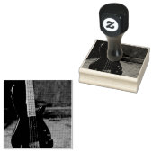 Mooie gitaar rubberstempel (Gestempeld)