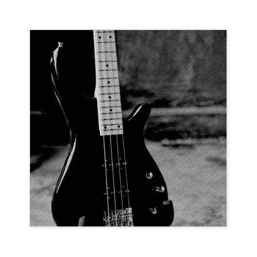 Mooie gitaar rubberstempel (Afrduk)