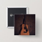 Mooie gitaar vierkante button 5,1 cm (Voorkant /achterkant)