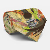 Mooie,  gitaarachtige muzieknoten stropdas (Opgerold)