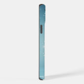 mooie glanzende blauwe vlinder iPhone hoesje (Rechterkant)