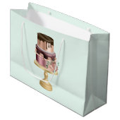 Mooie glanzende glam feestcake groot cadeauzakje (Voorkant Gekanteld)