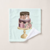 Mooie glanzende Glam Party Cake Bad Handdoek (Wasdoekje)