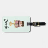 Mooie glanzende Glam Party Cake Bagagelabel (Voorkant horizontaal)