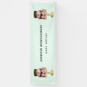 Mooie glanzende Glam Party Cake Business Spandoek (Verticaal)