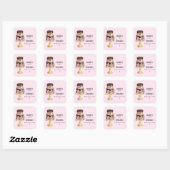 Mooie glanzende Glam Party Cake Business Vierkante Sticker (Vel)