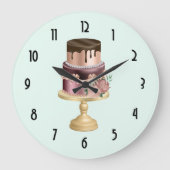 Mooie glanzende Glam Party Cake Grote Klok (Voorkant)