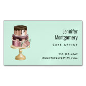 Mooie glanzende Glam Party Cake Magnetisch Visitekaartje (Voorkant)
