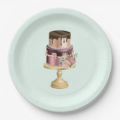 Mooie glanzende Glam Party Cake Papieren Bordje (Voorkant)