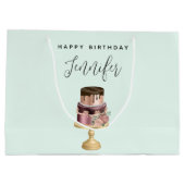 Mooie glanzende Glam Party Cake Verjaardag Groot Cadeauzakje (Achterkant)