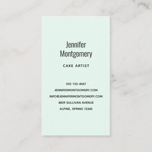 Mooie glanzende Glam Party Cake Visitekaartje (Achterkant)