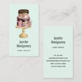 Mooie glanzende Glam Party Cake Visitekaartje (Voorkant / Achterkant)