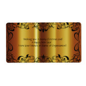 Mooie, glanzende goud, op maat gemaakte wijn voor  etiket (Voorkant)